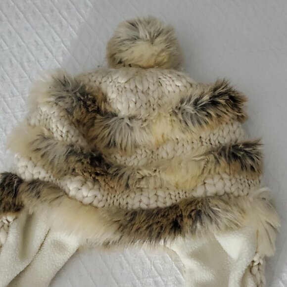 Vintage New Cozy Faux Fur Cream/ Brown Russian Hat - Picture 4 of 9